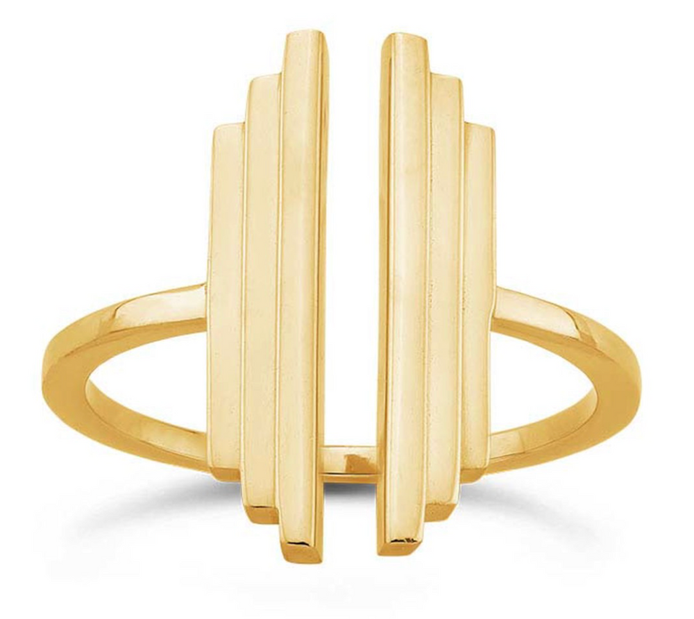 Art Deco Adjustable Bar Ring
