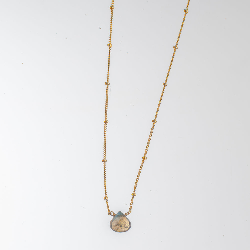 
                
                    Load image into Gallery viewer, Single Stone Staple Necklace
                
            